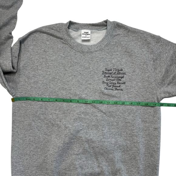 READ RECEIPTS Supreme Court “People I Would Interrupt” Gray Sweatshirt Small - Picture 10 of 12